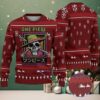 Black Ugly Christmas Sweater with White Snowflake Pattern Featuring Chivas Themed Festive Cartoon