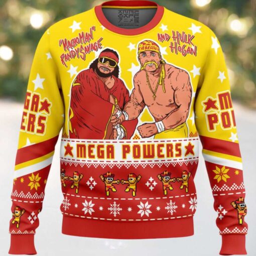Mega Powers Macho Man and Hulk Hogan Ugly Christmas Sweater