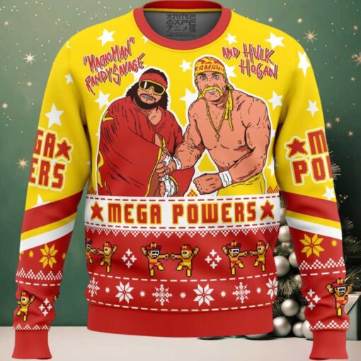 Mega Powers Macho Man and Hulk Hogan Ugly Christmas Sweater