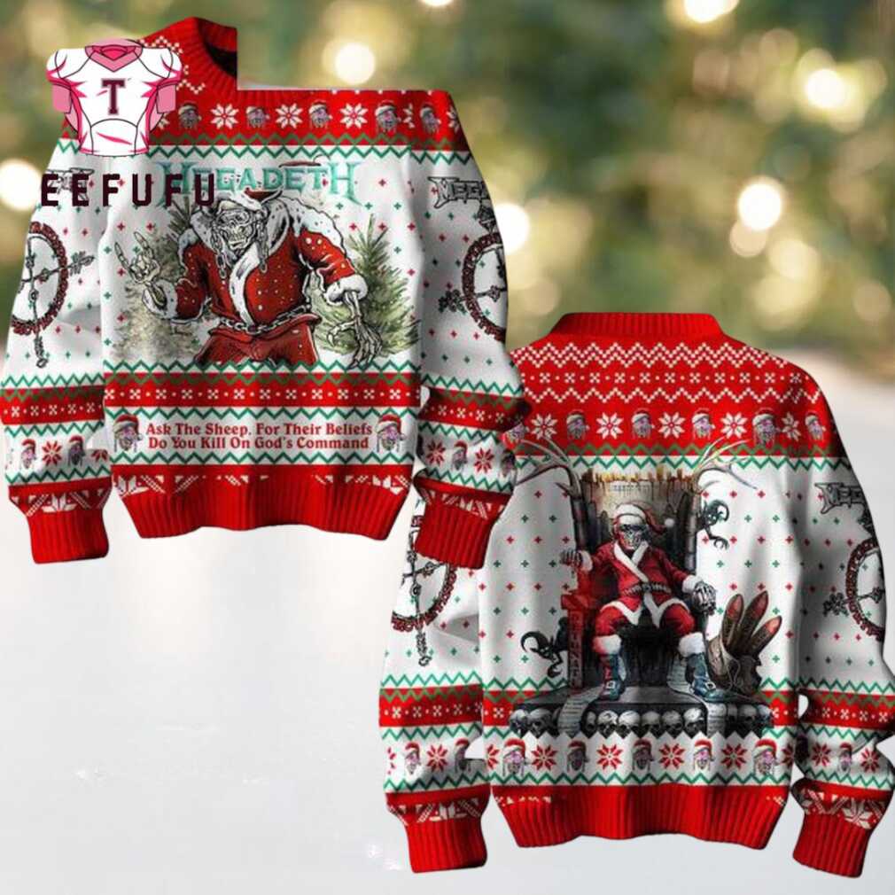 Megadeth Do You Kill On God’s Command Christmas Ugly Sweater Megadeth Do You Kill On God’s Command Christmas Ugly Sweater