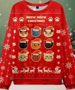 Meow Meow Christmas Ugly Sweater Meow Meow Christmas Ugly Sweater