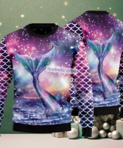 Mermaid Soul Ugly Christmas Sweater Purple Funny Mermaid Soul Ugly Christmas Sweater Purple Funny