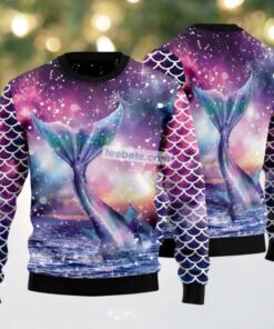 Mermaid Soul Ugly Christmas Sweater Purple Funny