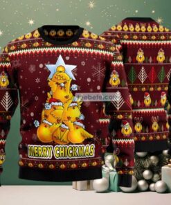 Merry Chickmas Duck Tree Ugly Christmas Sweater Red Vacation Merry Chickmas Duck Tree Ugly Christmas Sweater Red Vacation