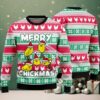 Merry Puggin Face Ugly Christmas Sweater Red Ugliest