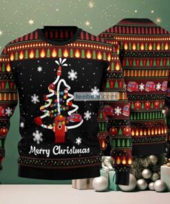 Merry Christmas Firefighter Dad Ugly Christmas Sweater Mens Sweatshirt Merry Christmas Firefighter Dad Ugly Christmas Sweater Mens Sweatshirt