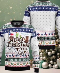 Merry Christmas Yall Texas Cowboys Ugly Christmas Sweater Vacation Merry Christmas Yall Texas Cowboys Ugly Christmas Sweater Vacation