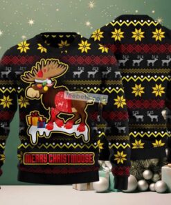 Merry Christmoose Reindeer Ugly Christmas Sweater Black Friends Merry Christmoose Reindeer Ugly Christmas Sweater Black Friends