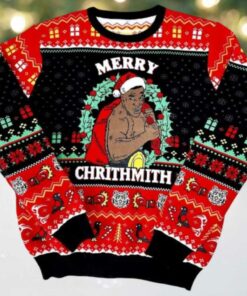 Merry Chrithmith Knitted Ugly Sweater Mike Tyson Christmas Sweater
