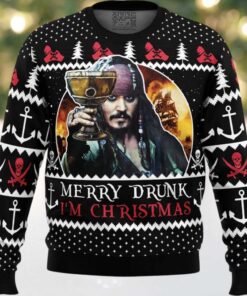Merry Drunk I'm Christmas Pirates of the Caribbean Ugly Christmas Sweater