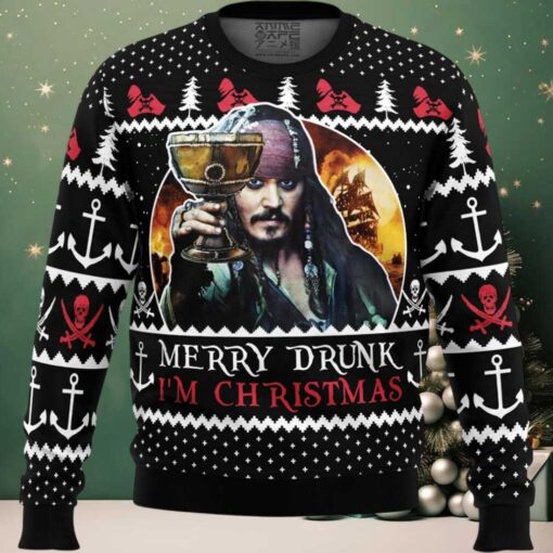 Merry Drunk I’m Christmas Pirates of the Caribbean Ugly Christmas Sweater