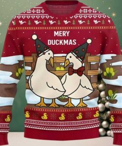 Merry Duckmas Ugly Christmas Sweater Merry Duckmas Ugly Christmas Sweater