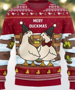 Merry Duckmas Ugly Christmas Sweater Merry Duckmas Ugly Christmas Sweater