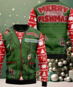 Merry Fishmas Jacket Pattern Ugly Christmas Sweater Most Merry Fishmas Jacket Pattern Ugly Christmas Sweater Most