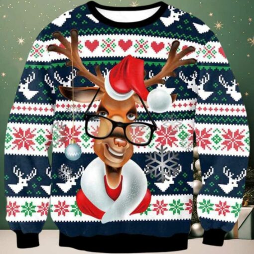 Merry Reindeer Ugly Christmas Sweater 2025
