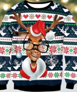 Merry Reindeer Ugly Christmas Sweater 2025