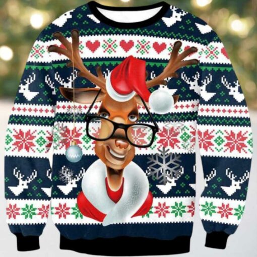 Merry Reindeer Ugly Christmas Sweater 2025