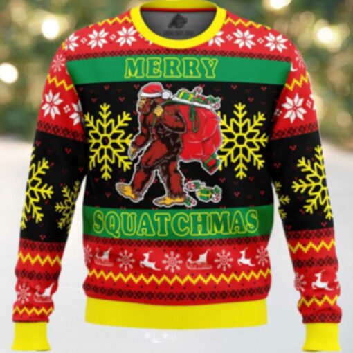 Merry Squatchmas Ugly Christmas Sweater