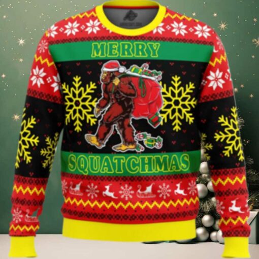 Merry Squatchmas Ugly Christmas Sweater