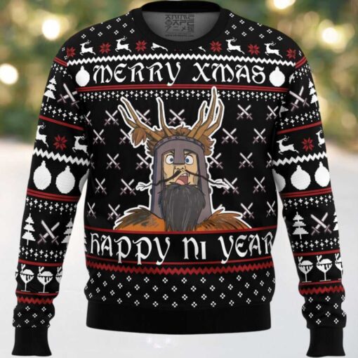 Merry Xmas Happy Ni Year Monty Python Ugly Christmas Sweater