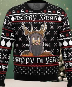 Merry Xmas Happy Ni Year Monty Python Ugly Christmas Sweater