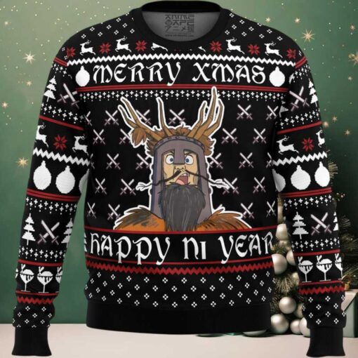 Merry Xmas Happy Ni Year Monty Python Ugly Christmas Sweater