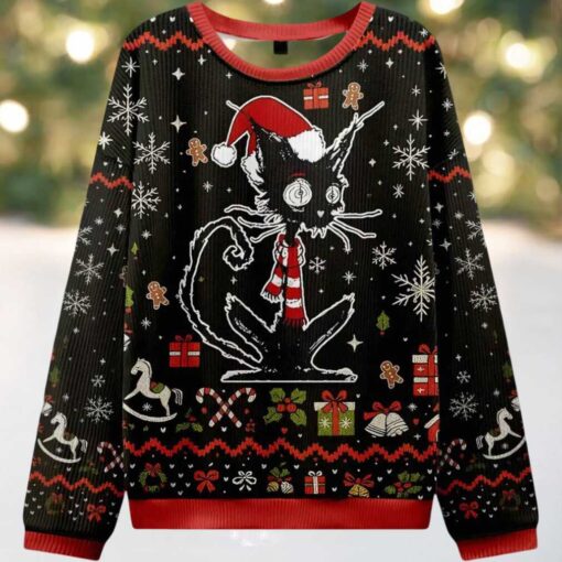 Messy Cat Ugly Christmas Sweater