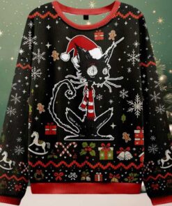 Messy Cat Ugly Christmas Sweater