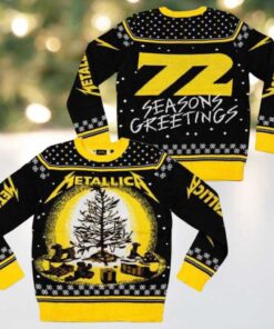 Metallica 72 Seasons Burnt Tree Xmas Gifts 2025 Ugly Christmas Sweater