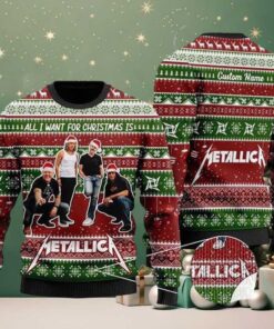 Metallica All I Want For Christmas Is Xmas 2025 Ugly Christmas Sweater