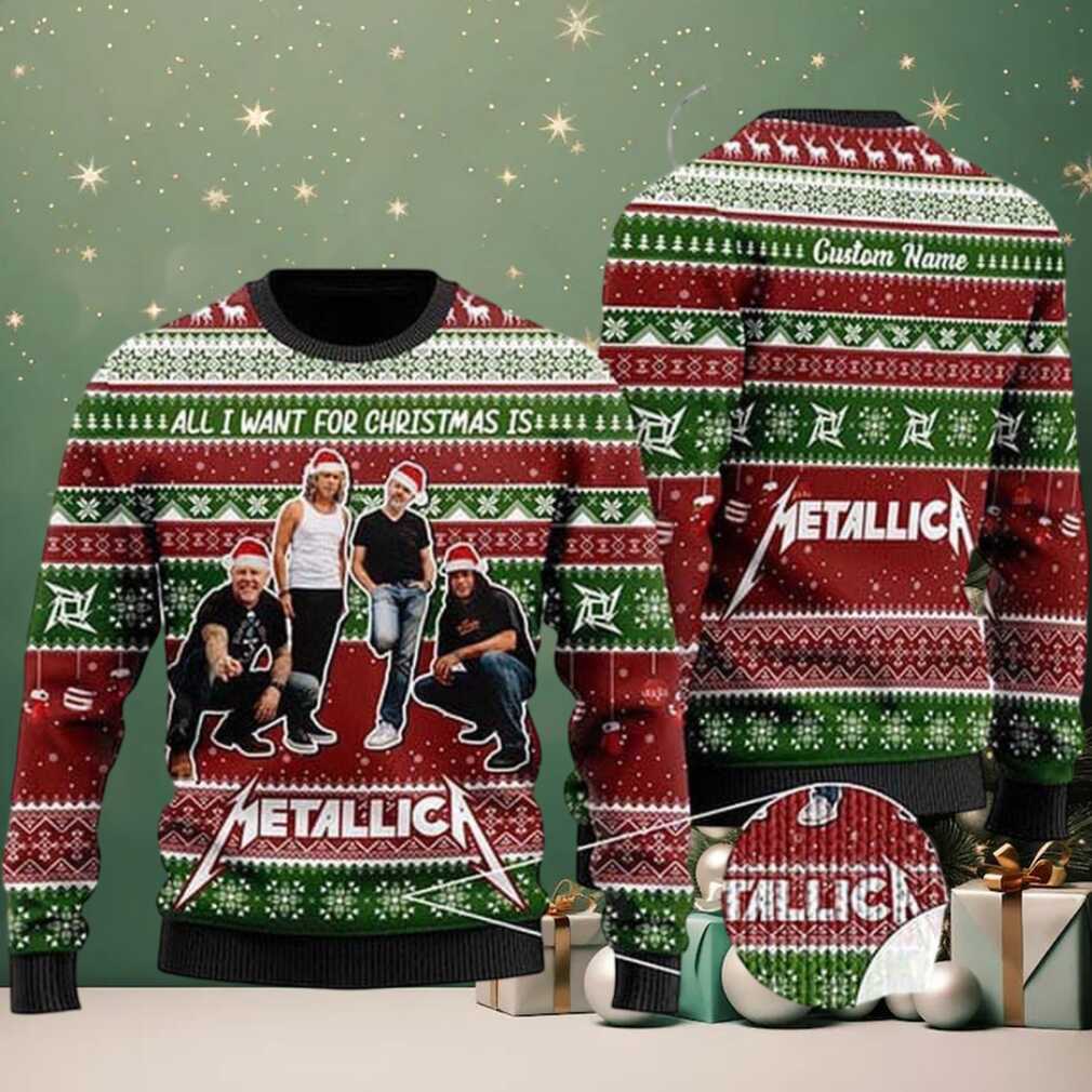 Metallica All I Want For Christmas Is Xmas 2025 Ugly Christmas Sweater Metallica All I Want For Christmas Is Xmas 2025 Ugly Christmas Sweater