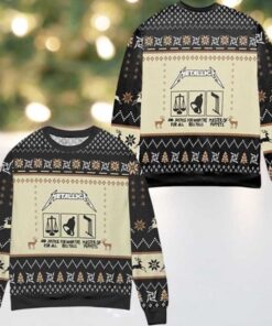 Metallica And Justice For All Xmas Gifts 2025 Ugly Christmas Sweater