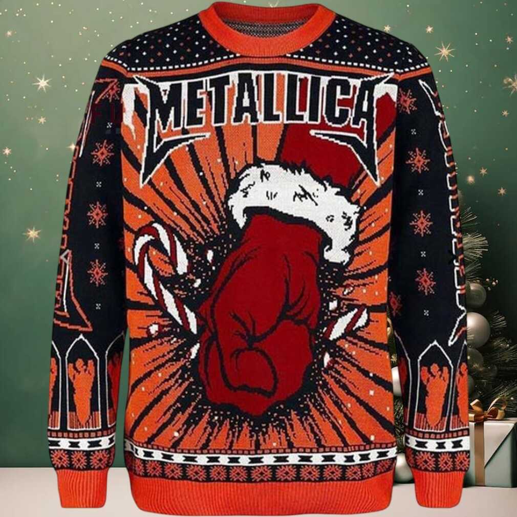 Metallica Heavy Metal Some Kind of Santa Ugly Christmas Sweater Metallica Heavy Metal Some Kind of Santa Ugly Christmas Sweater