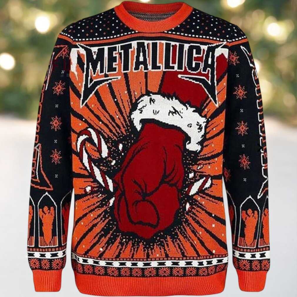 Metallica Heavy Metal Some Kind of Santa Ugly Christmas Sweater Metallica Heavy Metal Some Kind of Santa Ugly Christmas Sweater