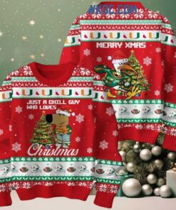 Miami Hurricanes Just A Chill Guy Who Love 2024 Christmas Ugly Sweater