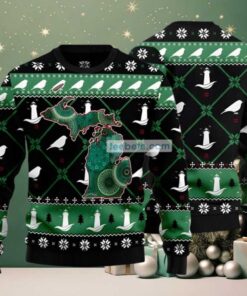 Michigan Usa Symbols Map Ugly Christmas Sweater Green Couples Michigan Usa Symbols Map Ugly Christmas Sweater Green Couples