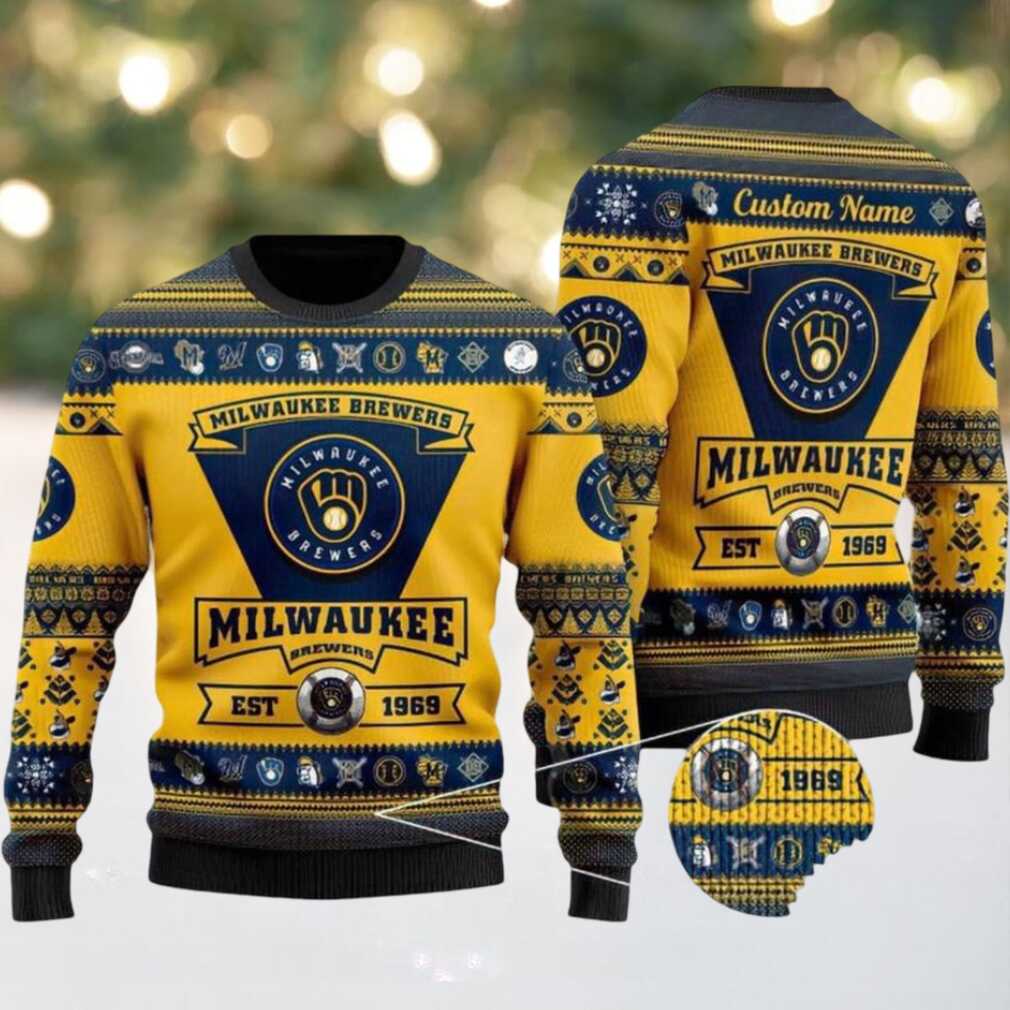 Michigan Wolverines Football Team Logo Custom Name NCAA Ugly Christmas Sweater Michigan Wolverines Football Team Logo Custom Name NCAA Ugly Christmas Sweater