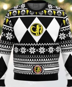 Mighty Morphin Black Ranger Power Rangers Ugly Christmas Sweater