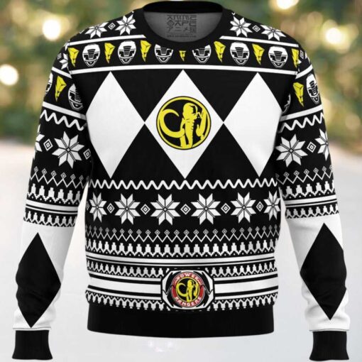 Mighty Morphin Black Ranger Power Rangers Ugly Christmas Sweater