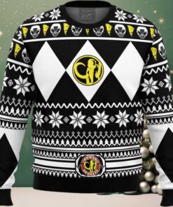 Mighty Morphin Black Ranger Power Rangers Ugly Christmas Sweater