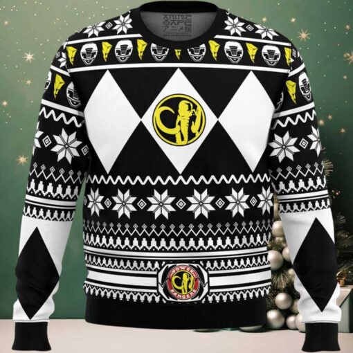 Mighty Morphin Black Ranger Power Rangers Ugly Christmas Sweater