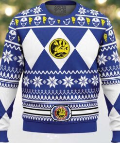 Mighty Morphin Blue Ranger Power Rangers Ugly Christmas Sweater