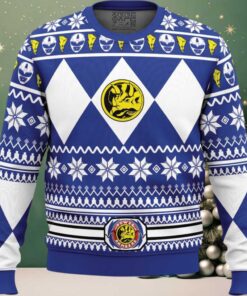 Mighty Morphin Blue Ranger Power Rangers Ugly Christmas Sweater