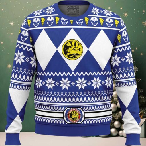 Mighty Morphin Blue Ranger Power Rangers Ugly Christmas Sweater