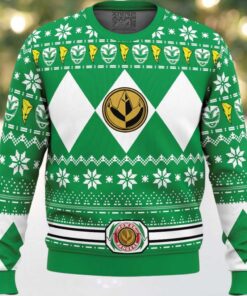Mighty Morphin Green Ranger Power Rangers Ugly Christmas Sweater