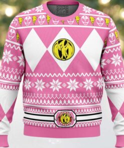 Mighty Morphin Pink Ranger Power Rangers Ugly Christmas Sweater