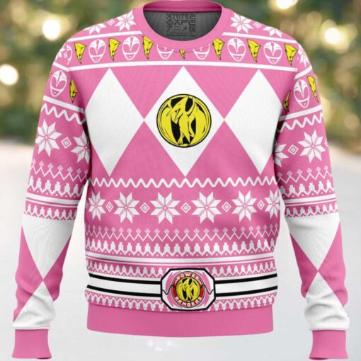 Mighty Morphin Pink Ranger Power Rangers Ugly Christmas Sweater