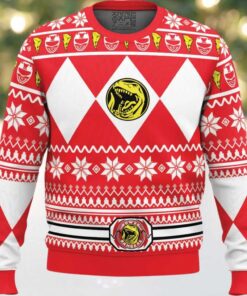 Mighty Morphin Red Ranger Power Rangers Ugly Christmas Sweater