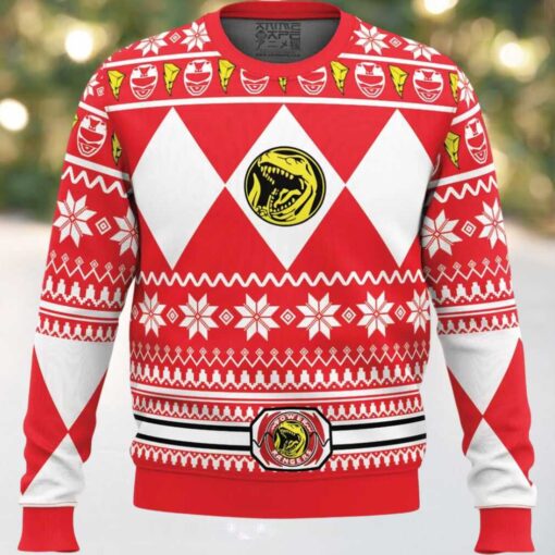Mighty Morphin Red Ranger Power Rangers Ugly Christmas Sweater