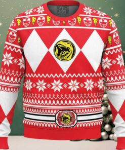 Mighty Morphin Red Ranger Power Rangers Ugly Christmas Sweater